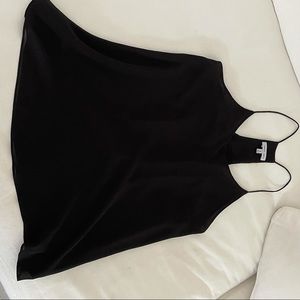 Black chiffon tank